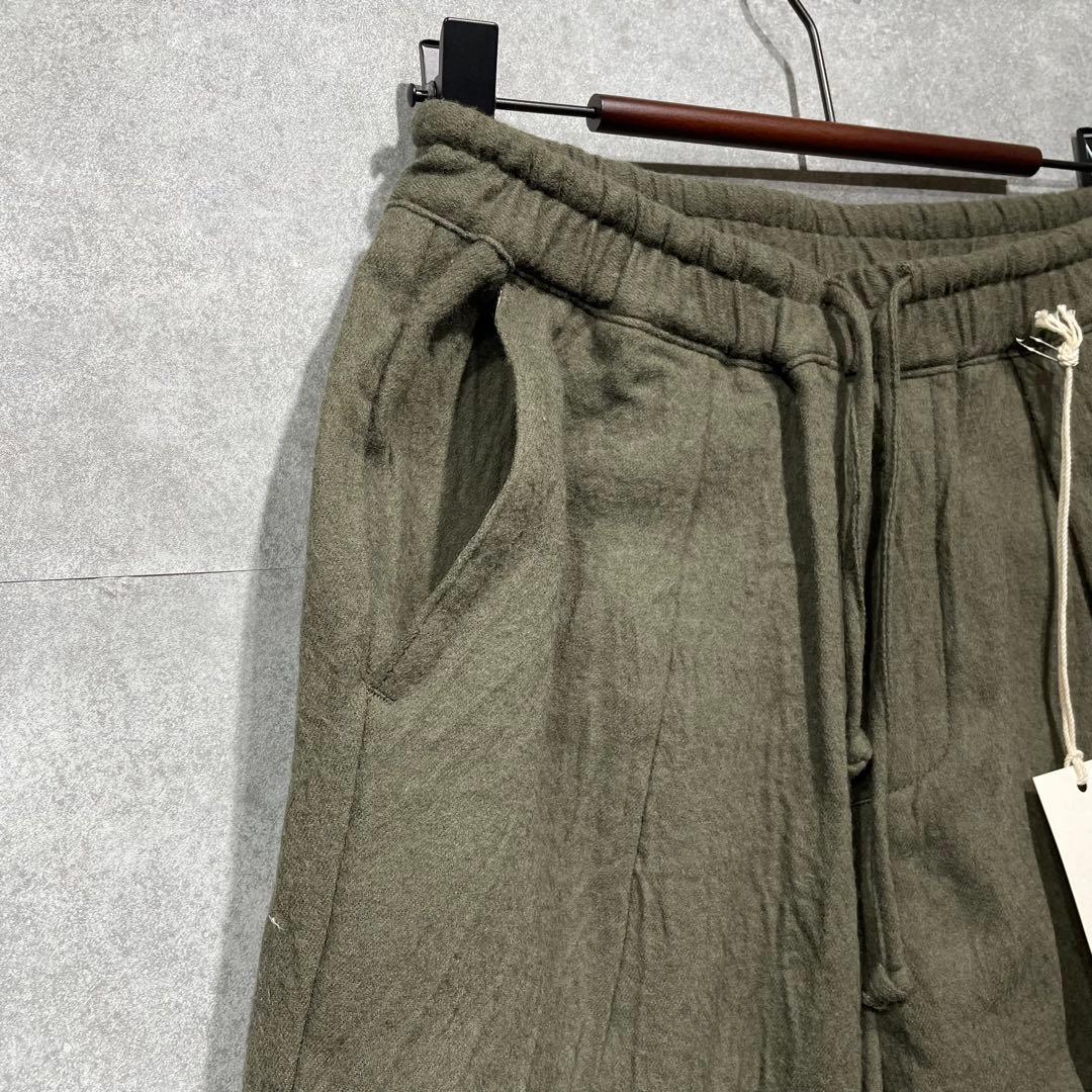 新品*quadroクオドロ タックイージーパンツ　ドロスト　コットンウール　S