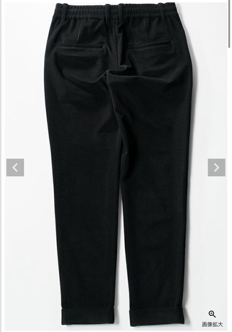 コーデュロイSWING EASY PANTS 黒 サイズM