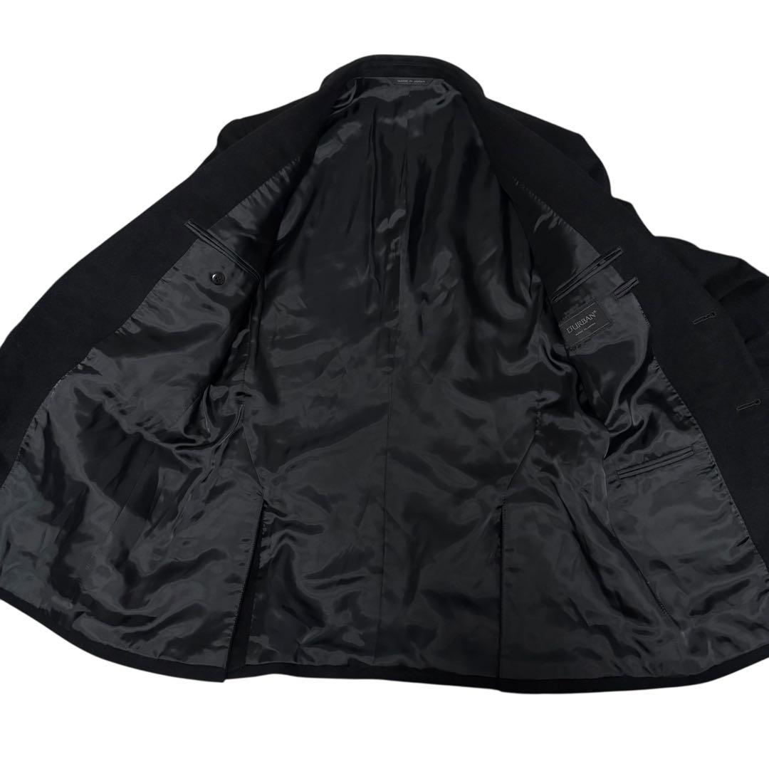 美品 ダーバン テーラードジャケット シングル 2B カシミヤ100 黒 L
