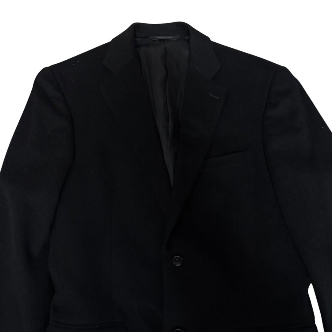 美品 ダーバン テーラードジャケット シングル 2B カシミヤ100 黒 L