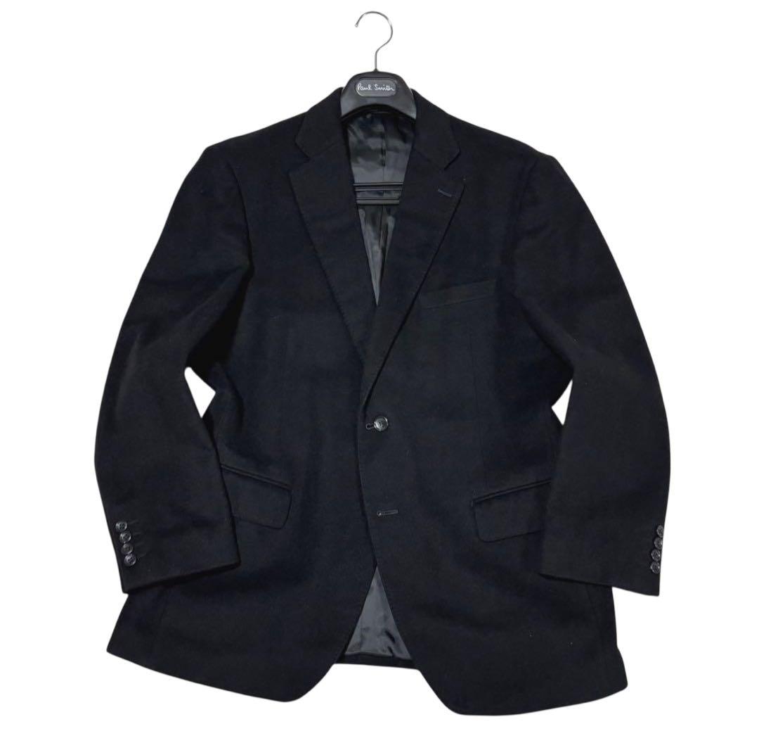 美品 ダーバン テーラードジャケット シングル 2B カシミヤ100 黒 L