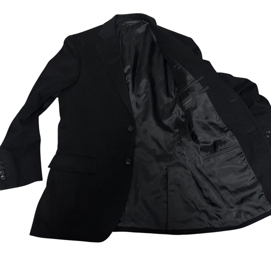 美品 ダーバン テーラードジャケット シングル 2B カシミヤ100 黒 L