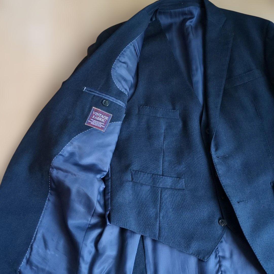 【カンスさま専用】ネイビー ビジネススーツ　スリーピース、スラックス2本付