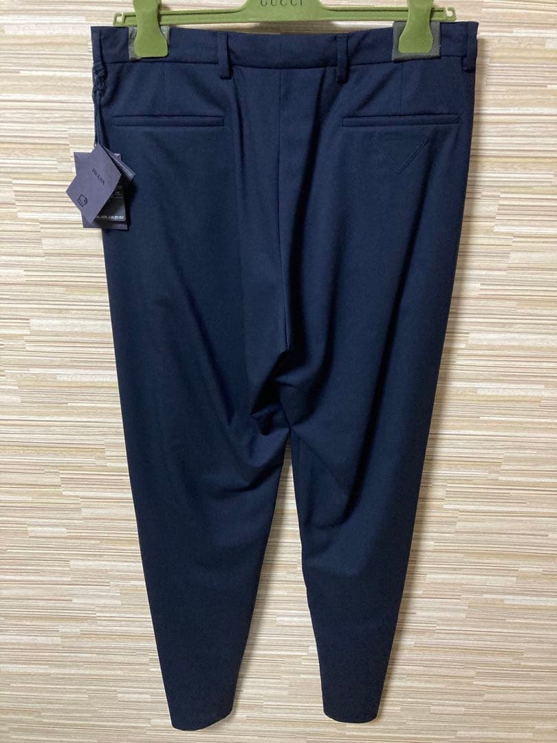 【新品未使用】PRADA（プラダ）22SSウールワイドスラックス・トライアングル