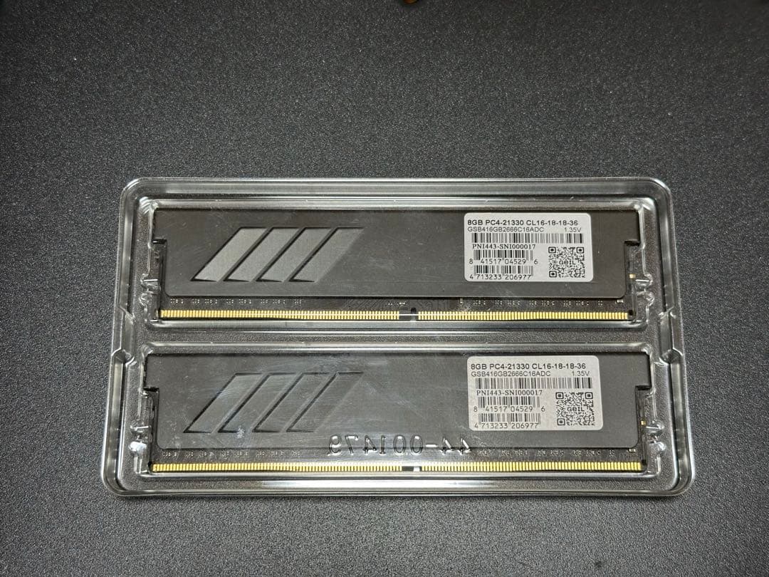 【動作保証】DDR4-2666 16GB(8GB×2) GeIL P0051