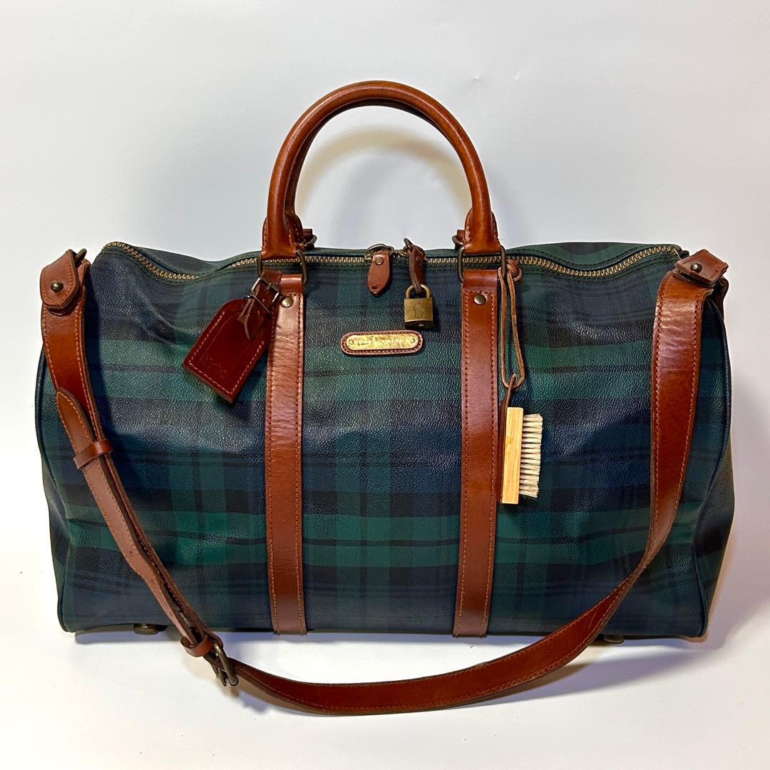 ✨美品✨ ラルフローレン 2WAY ボストンバッグ チェック PVCレザー 旅行