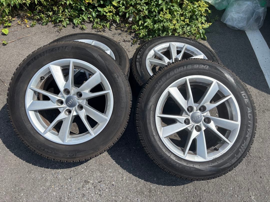 Audi A4ホイールセット 205/60R16 アウディ 純正 タイヤ アルミ