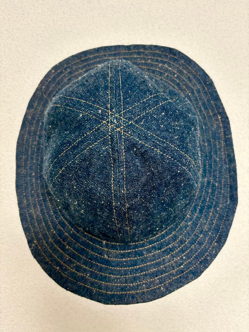 岡山産62cmUS ARMY M-37 DenimHATネップ天然藍デニムハット