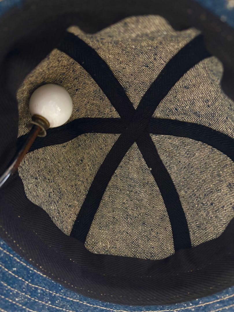 岡山産62cmUS ARMY M-37 DenimHATネップ天然藍デニムハット