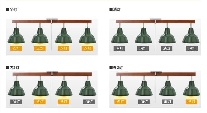 北欧 照明 SNAFKIN4スナフキン4 グリーン スポットライト 4灯