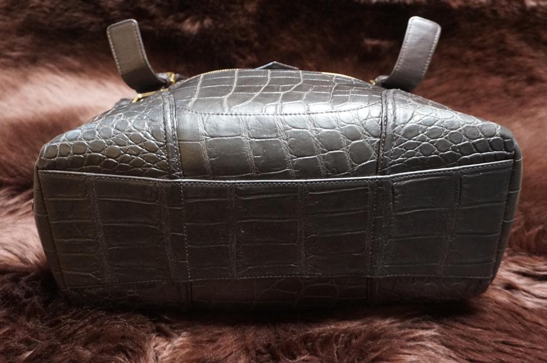 レザージュエルズ JRA認定日本製マットクロコレザー ボストン ジムバック