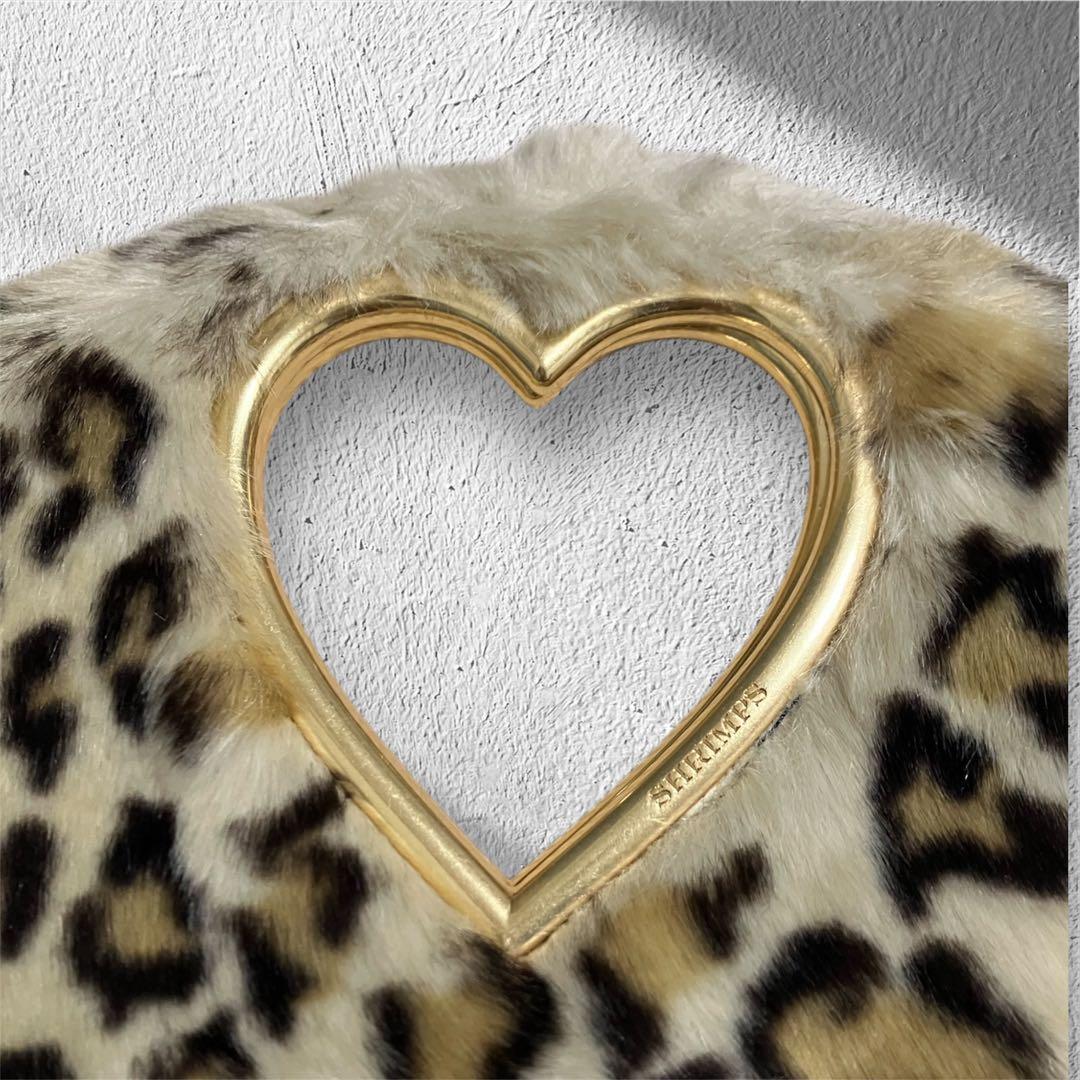 shrimps ハート形ハンドル レオパード バッグ