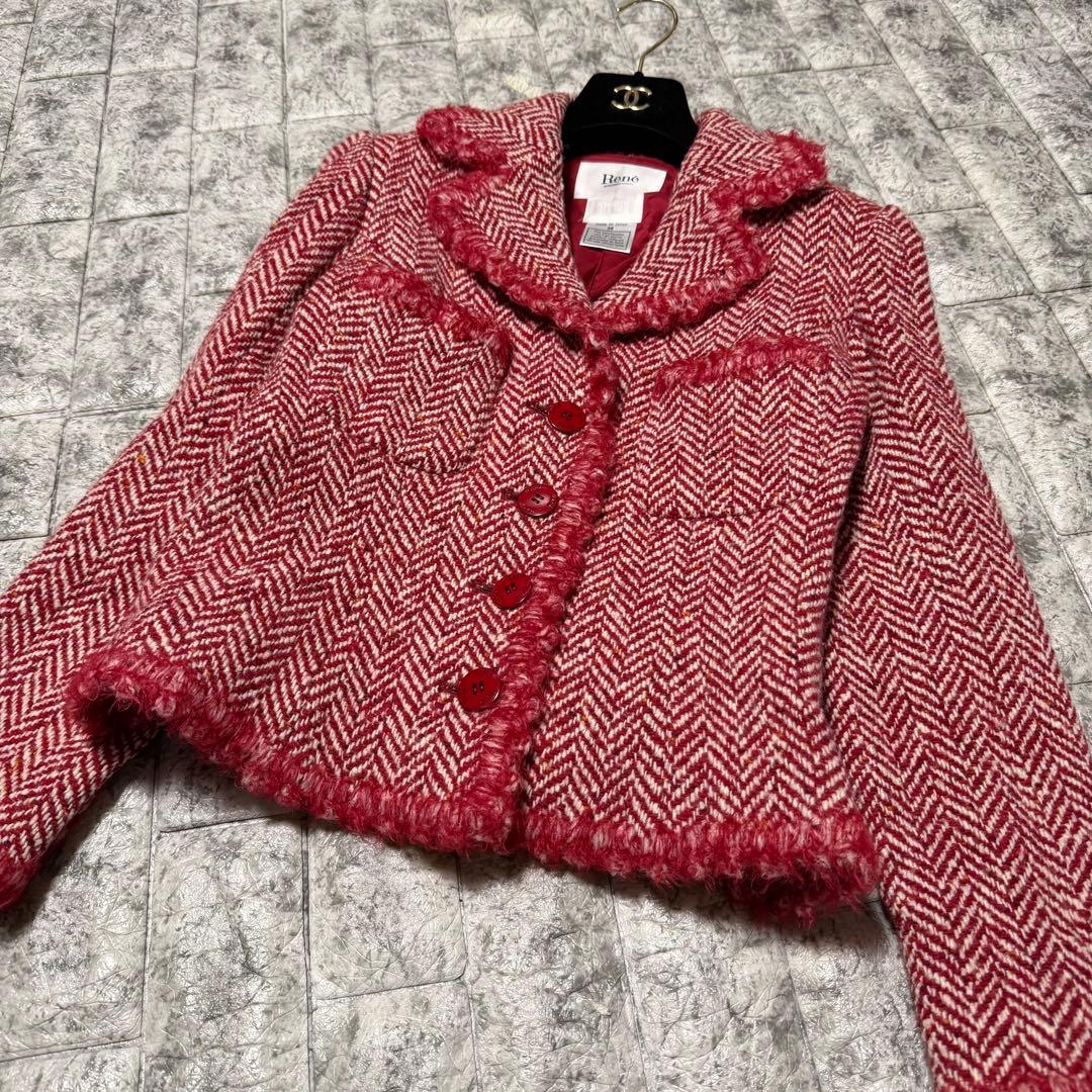 【未使用級】ルネ　Rene ツイードジャケット　ヘリンボーン　セレモニー　入学式