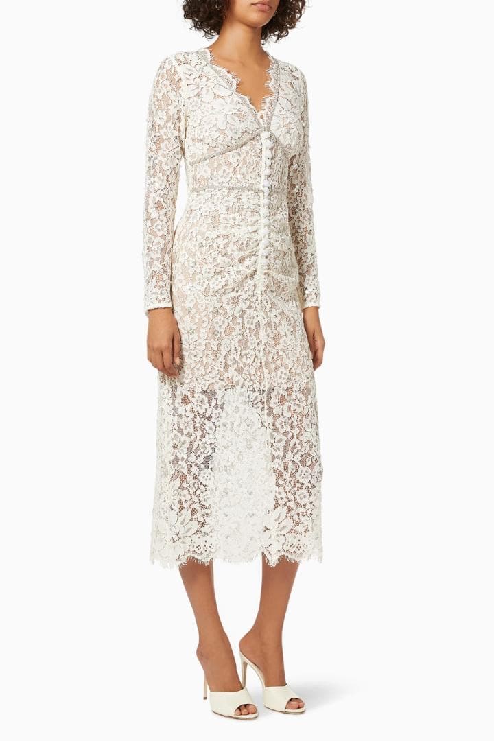 C*Y様 セルフポートレイト ワンピース レース クリーム UK8 未使用 結婚