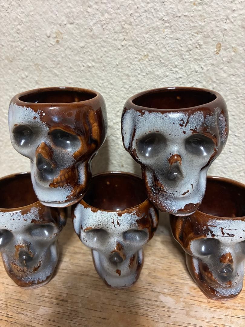 ビンテージ50s スカル　髑髏　骸骨　デカンタ　ネイバーフッド　ハロウィン　死神