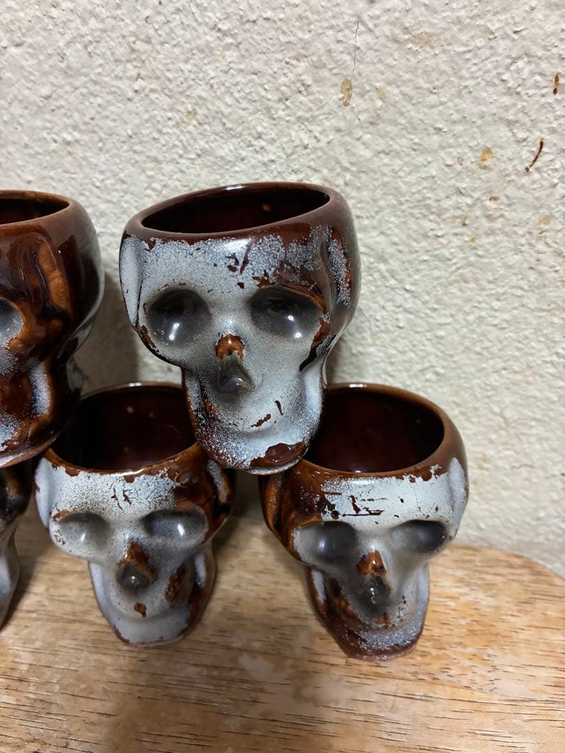 ビンテージ50s スカル　髑髏　骸骨　デカンタ　ネイバーフッド　ハロウィン　死神