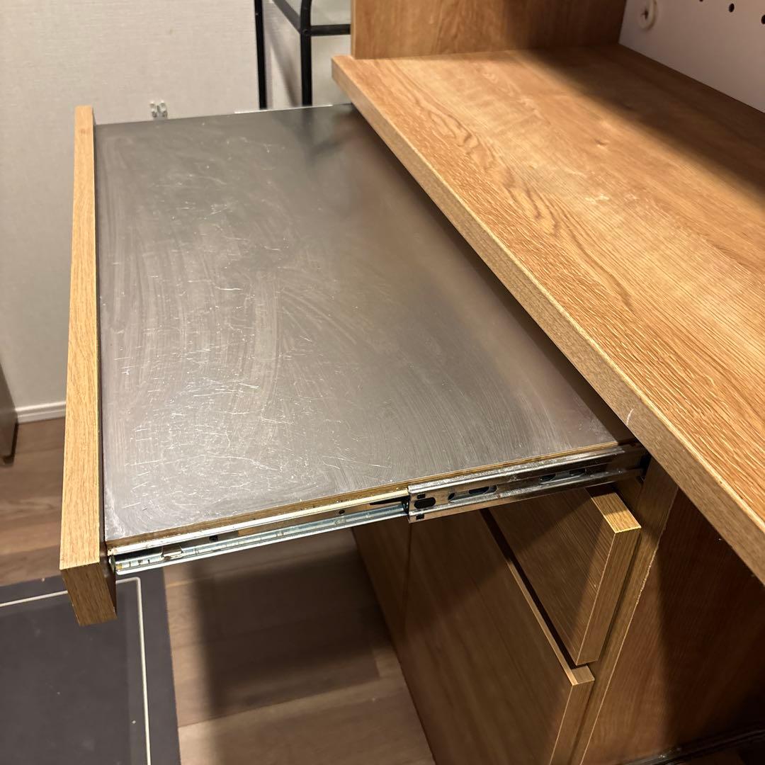 ⭐︎送料込み⭐︎木目調キッチン収納　引き出し　炊飯器置　LOWYA