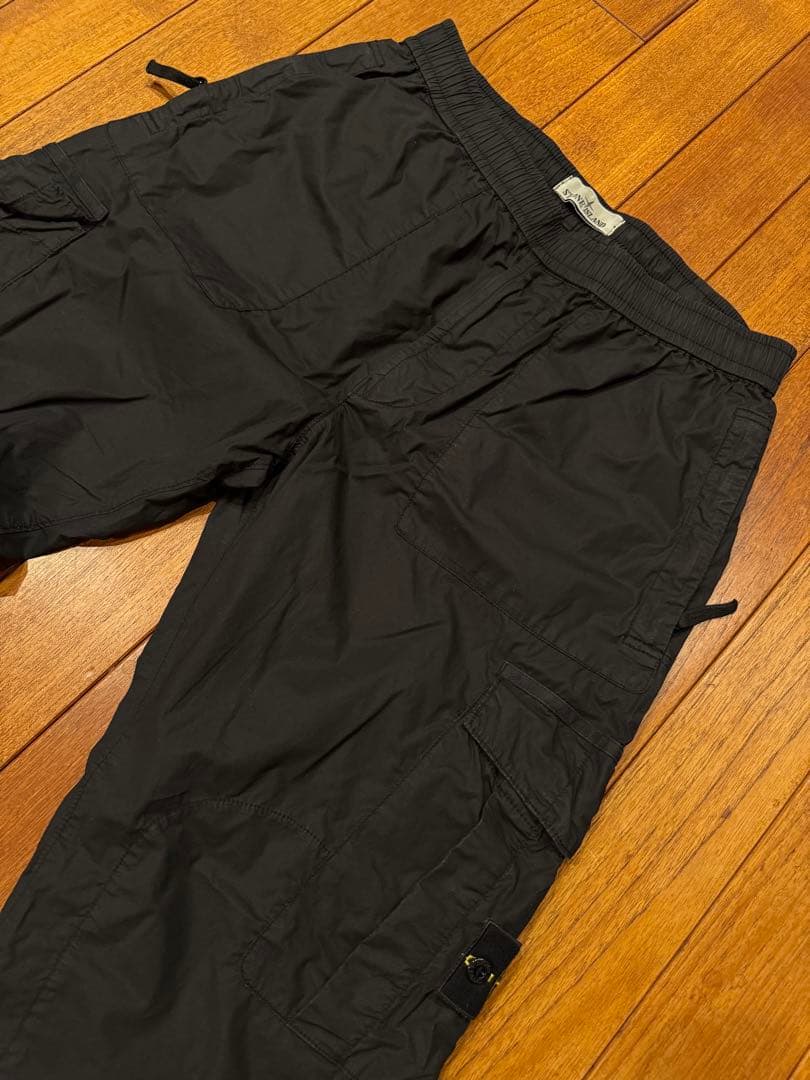 【希少】STONE  ワイドカーゴパンツ W32 ブラック 未使用級