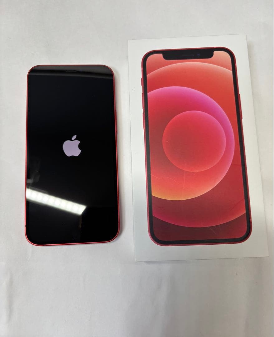 iPhone12mini 128GBレッドSIMフリー美品 電池74%カメラ不調