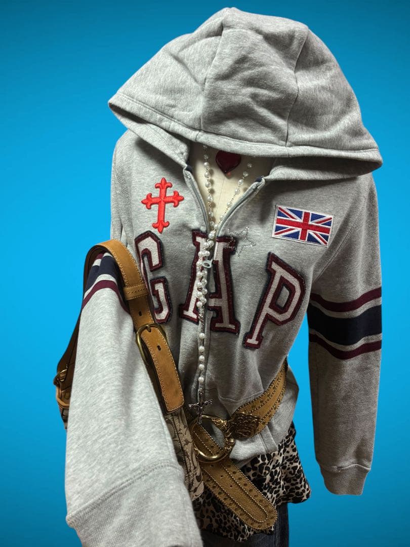 激レア✴︎y2k十字架星ビジューワッペンGAPジップフェアリーグランジ平成ギャル