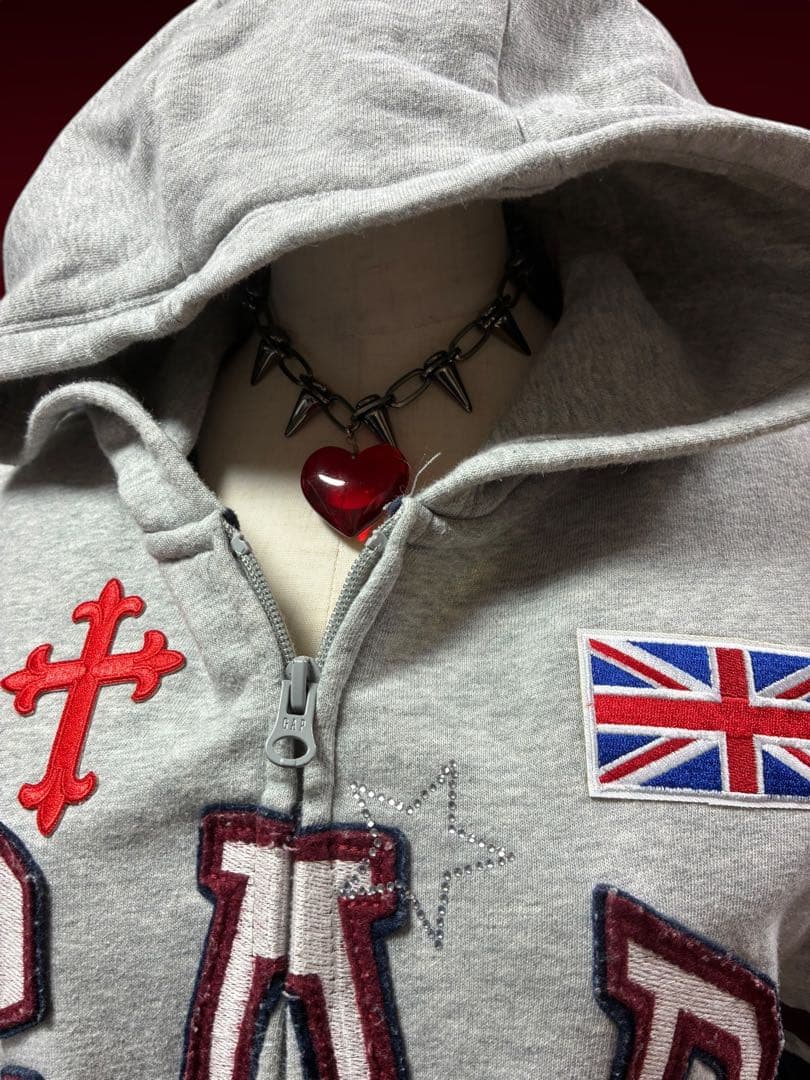 激レア✴︎y2k十字架星ビジューワッペンGAPジップフェアリーグランジ平成ギャル