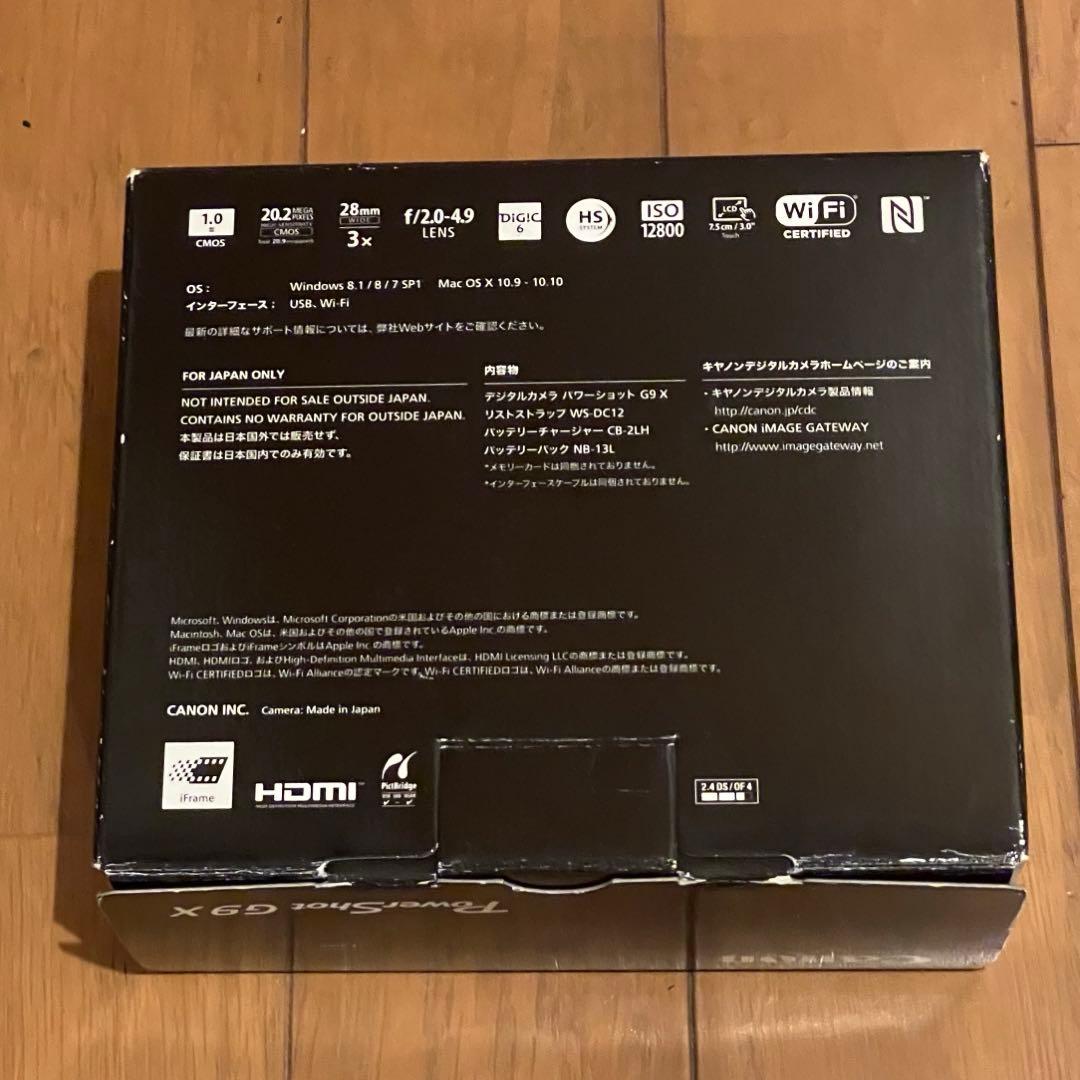 極上品 Canon PowerShot G9X 高性能コンパクトデジタルカメラ