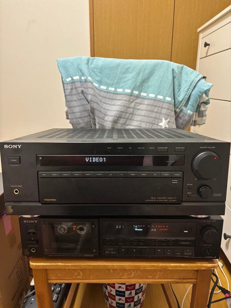 リリSONY TC-K555es2とTA-AV670アンプセット