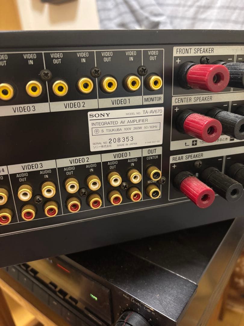 リリSONY TC-K555es2とTA-AV670アンプセット