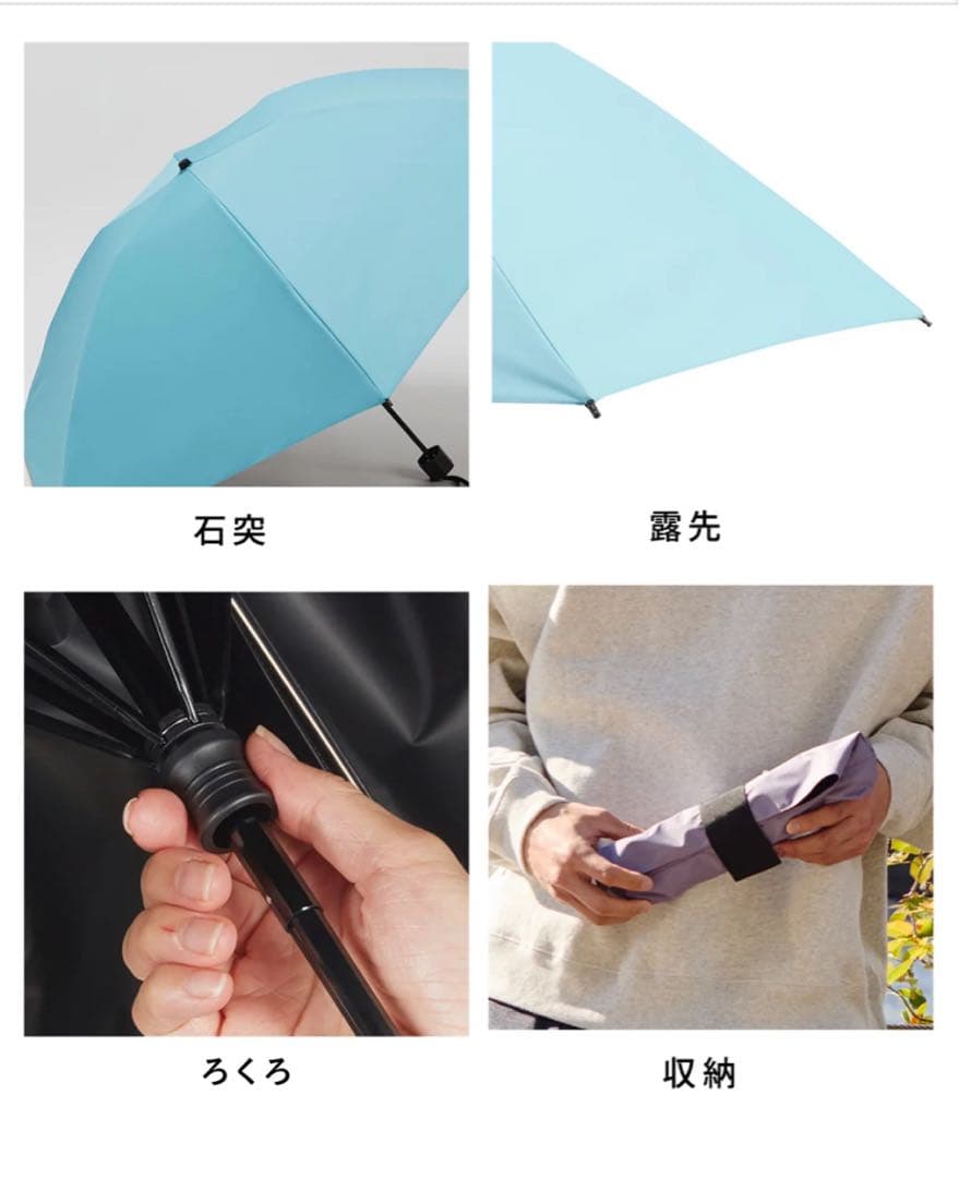 【新品】COKAGE+ ACTIVE 耐風 切り継ぎ ミッドナイトブルー 日傘