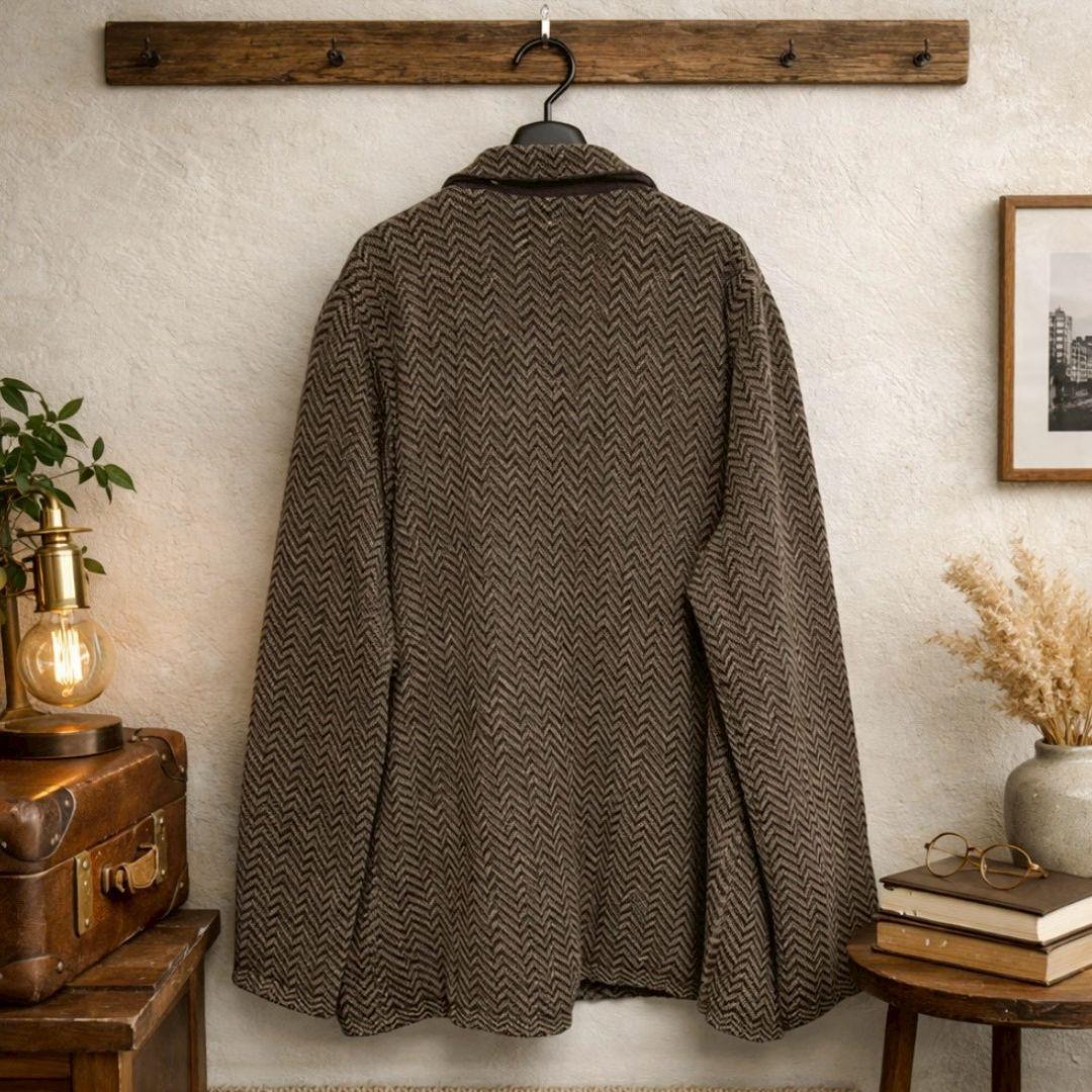 LARDINI　ラルディーニ　ニットジャケット　ヘリンボーン