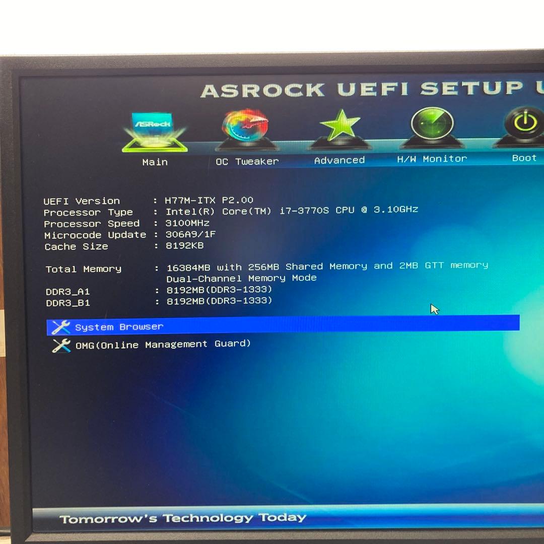 i7 3770S H77M-ITX CPU・マザーボード・メモリセット