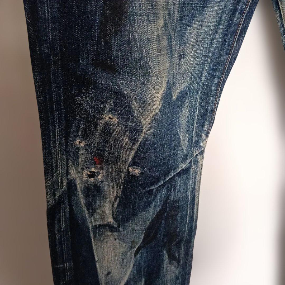 Prps ダメージ加工 ストレートデニム