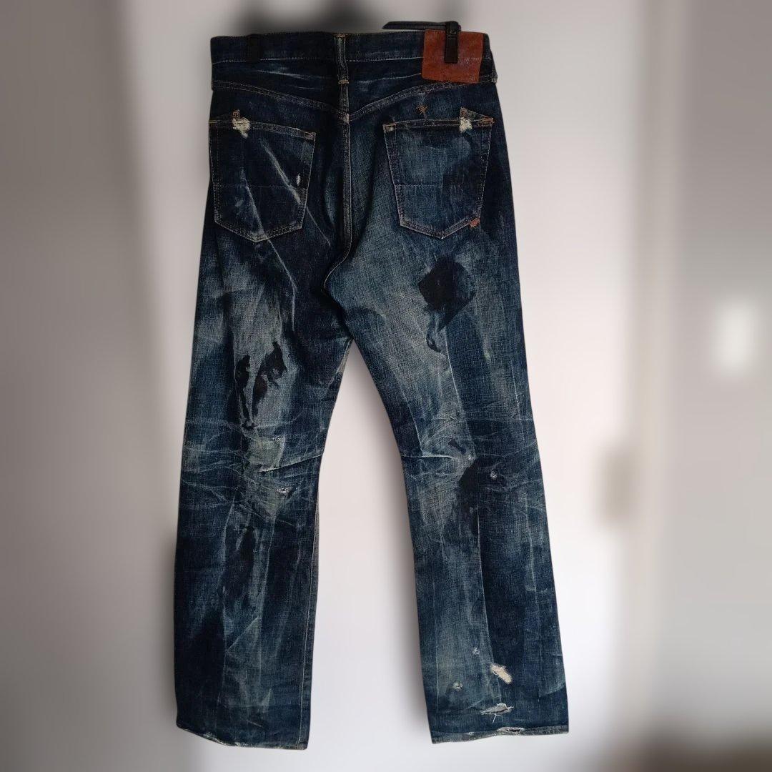 Prps ダメージ加工 ストレートデニム