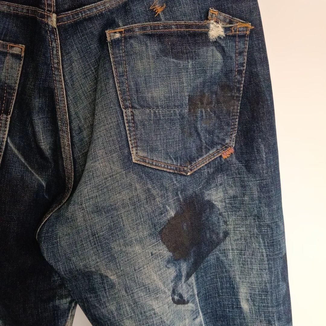 Prps ダメージ加工 ストレートデニム
