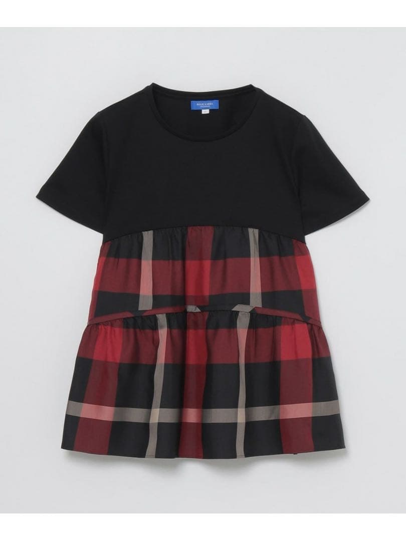 コンパクトクリアーポンチクレストブリッジチェックティアードカットソー