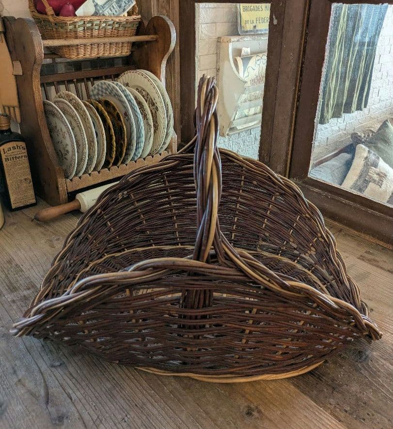 アンティーク　フラワーバスケット　花かご