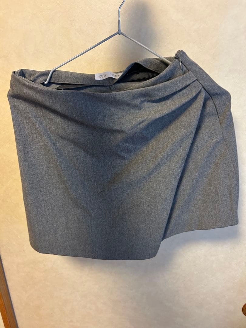 ZARA グレー クロップドジャケット スカート セット