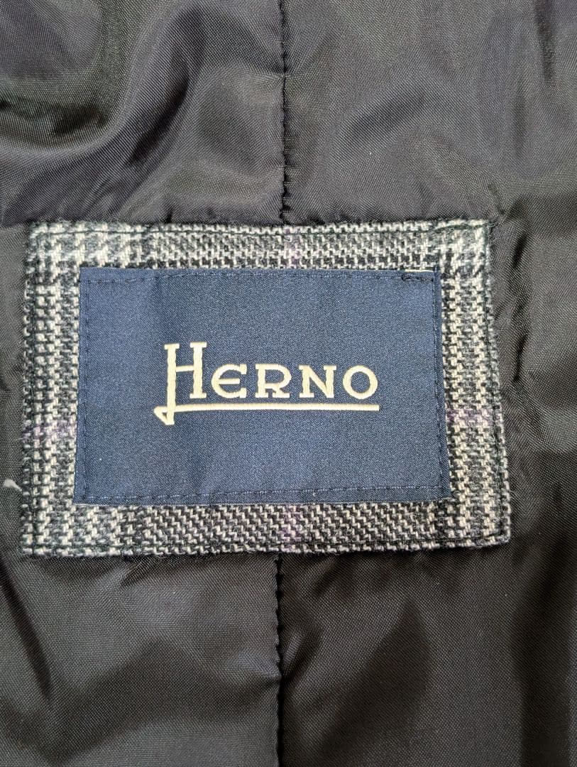 【HERNO】イタリア製 中綿 防寒 ステンカラーコート グレー