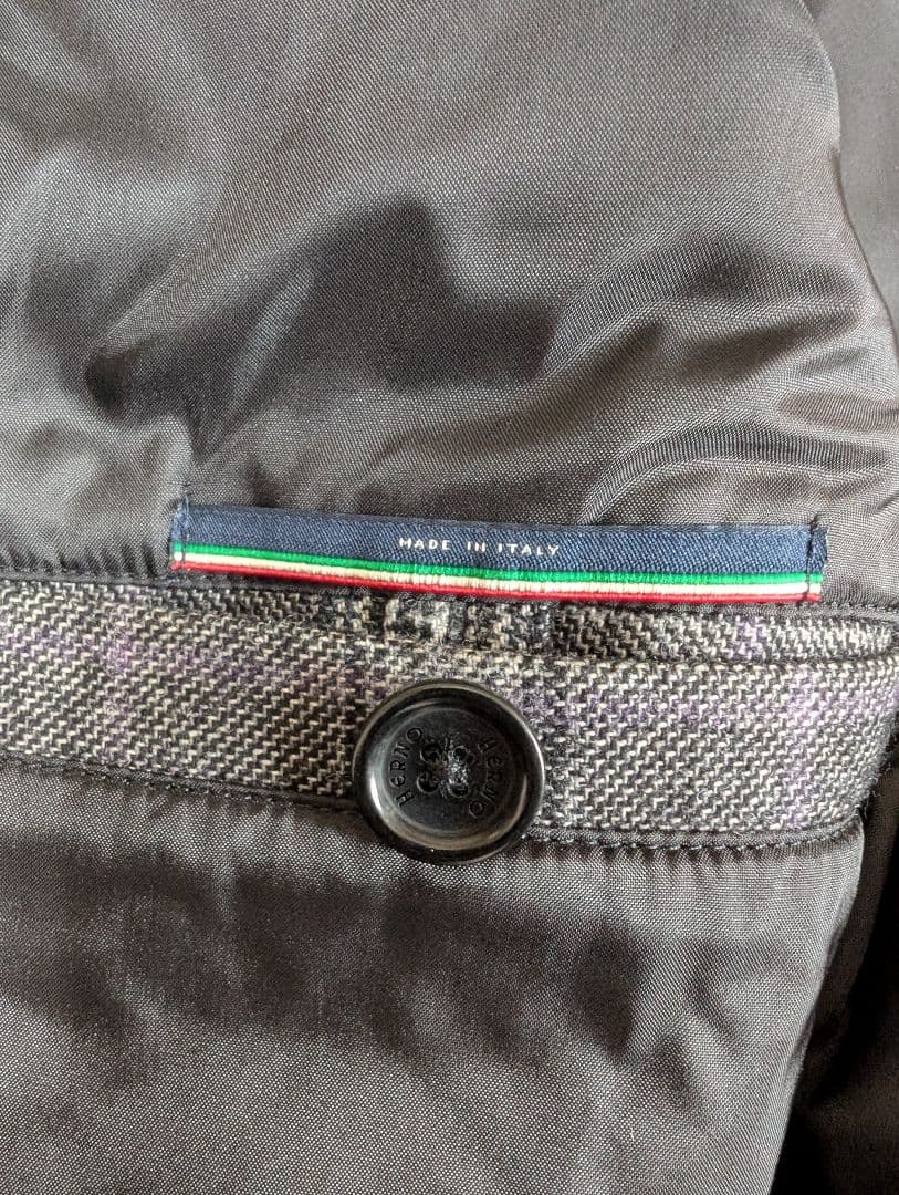 【HERNO】イタリア製 中綿 防寒 ステンカラーコート グレー