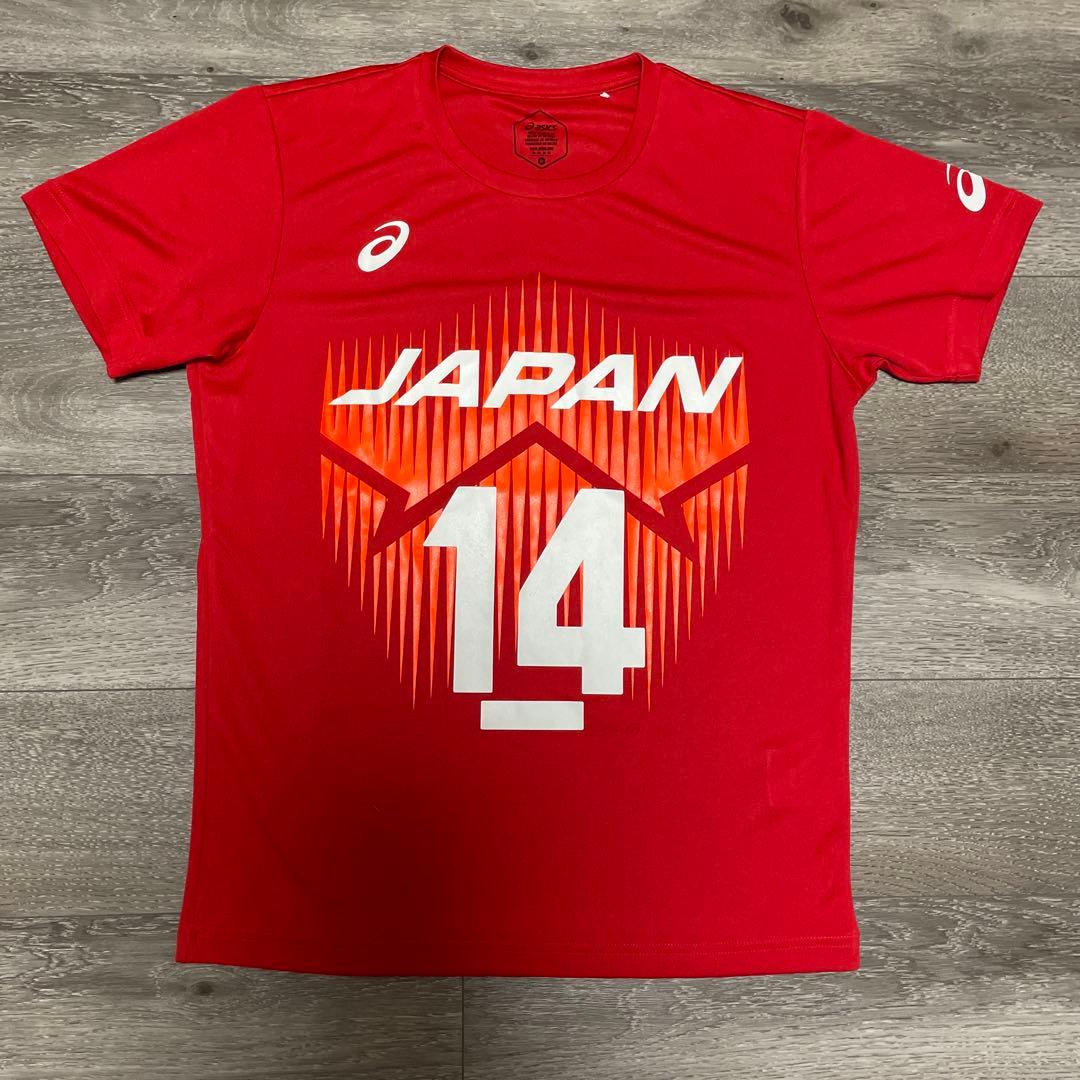 美品asics男子バレー日本代表 14 ISHIKAWA 石川祐希 ユニフォーム