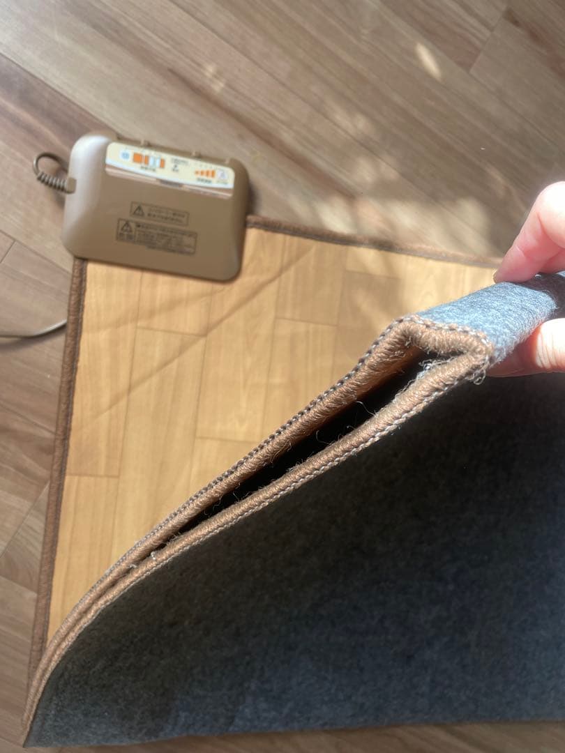 電気毛布 176cm x 176cm 浅褐色