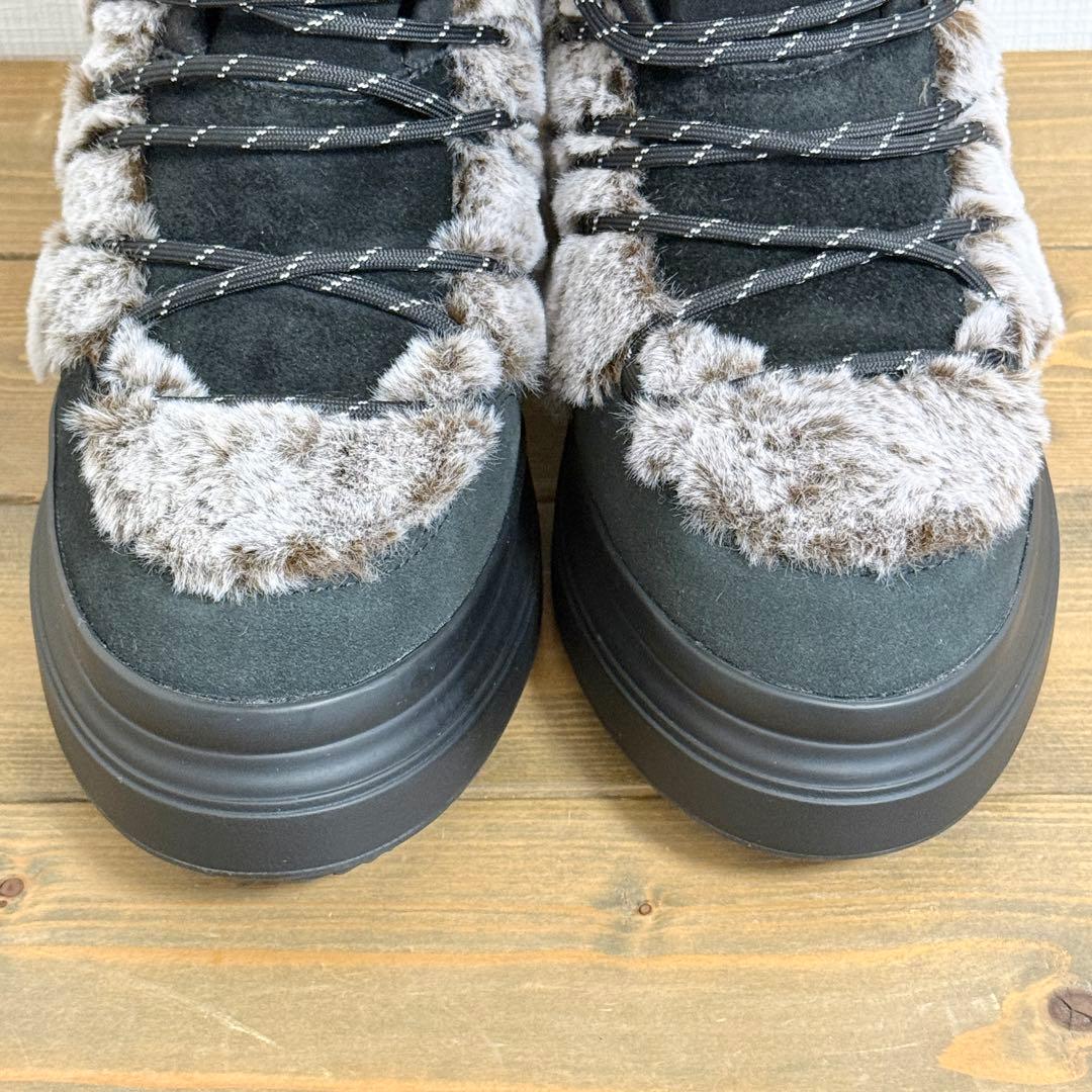 【美品・未使用】HUNTER ハンター レースアップ ヒールブーツ 25cm