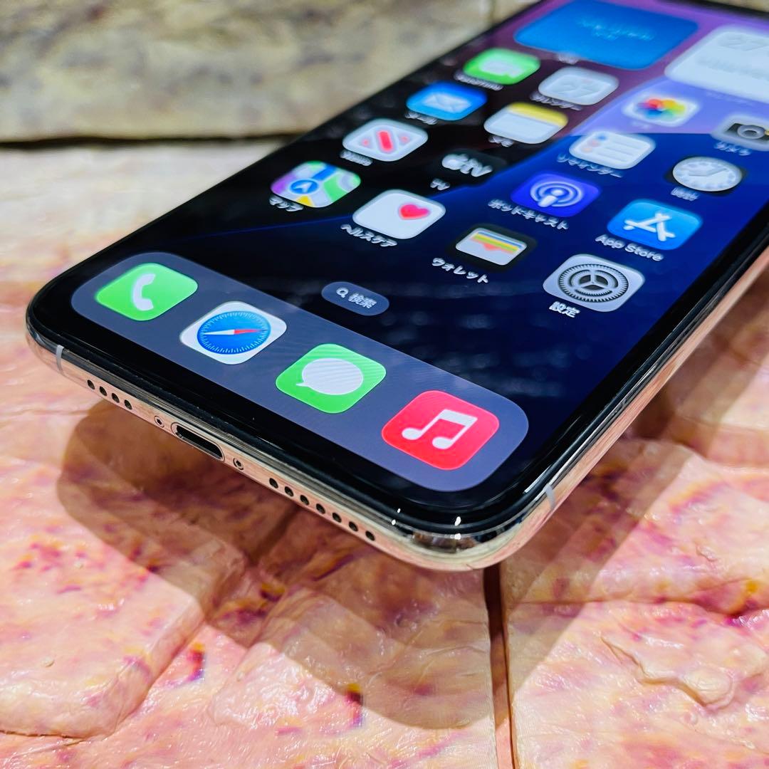 SIMフリー iPhoneXSMAX 64GB シルバー 新品バッテリ－