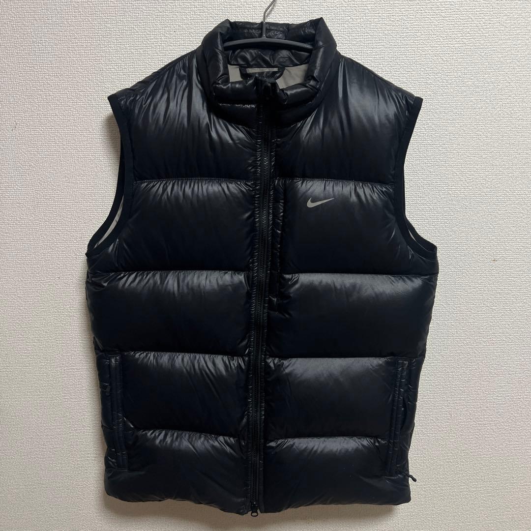 00s y2kナイキ ダウンベスト 550フィル ブラック 黒