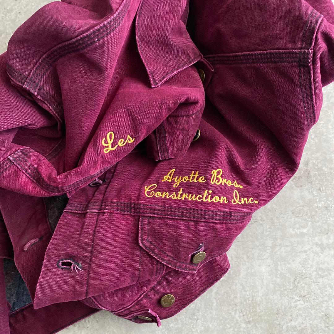 レアカラー 90s カーハート トラッカー ジャケット USA製 XXL ルビー