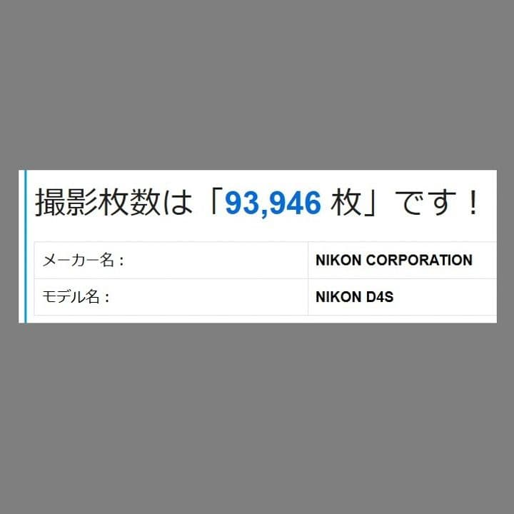 U★Nikon D4s デジタル一眼レフカメラ　ショット数10万回未満