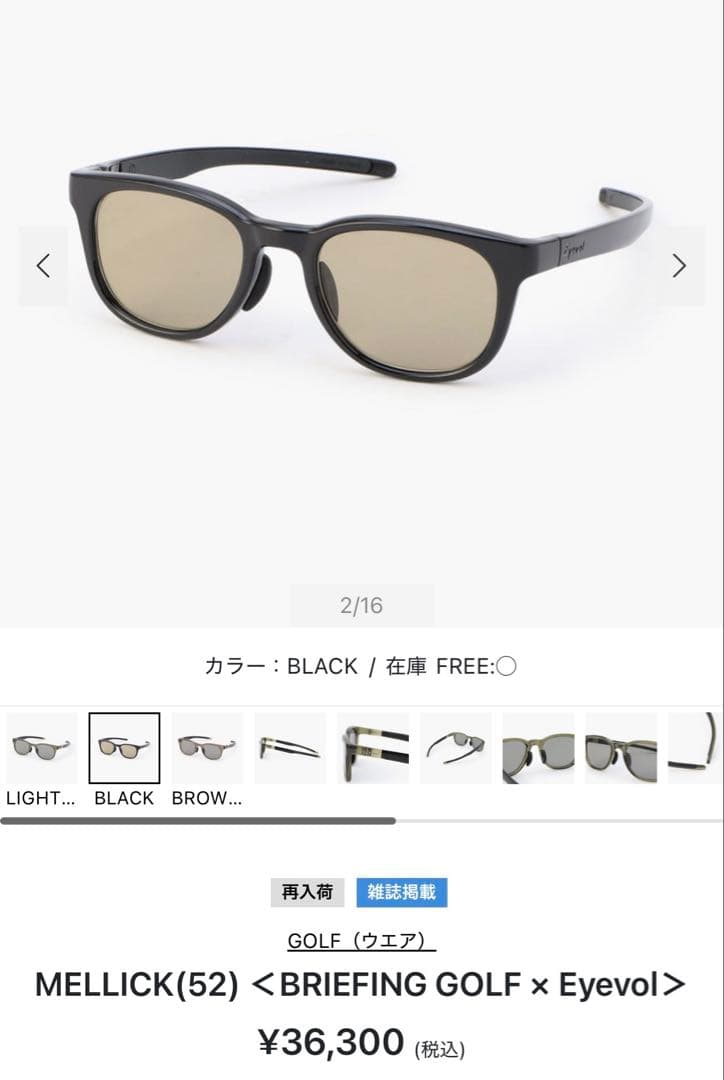 2025/BRIEFING x Eyevol MELLICK(52) サングラス