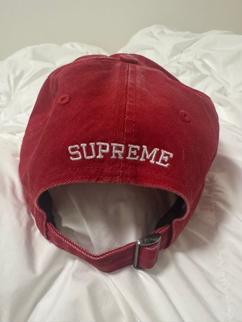 SUPREME 赤 キャップ Sロゴ