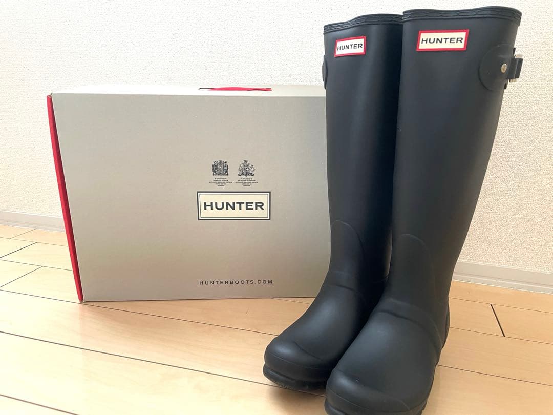 ⭐︎値下げ中【新品未使用】HUNTER ブラック 長靴　レインブーツ