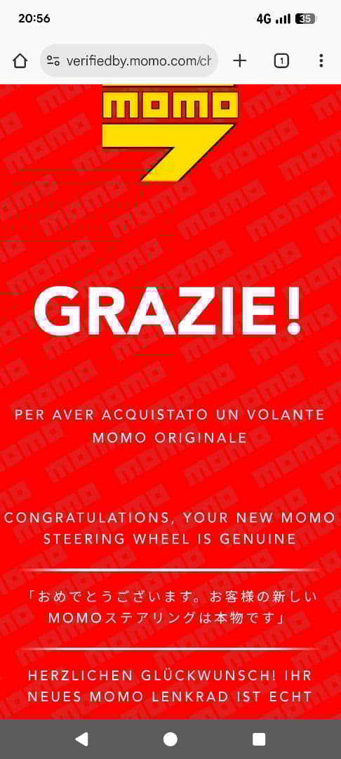 MOMO ステアリングホイール ３５パイ